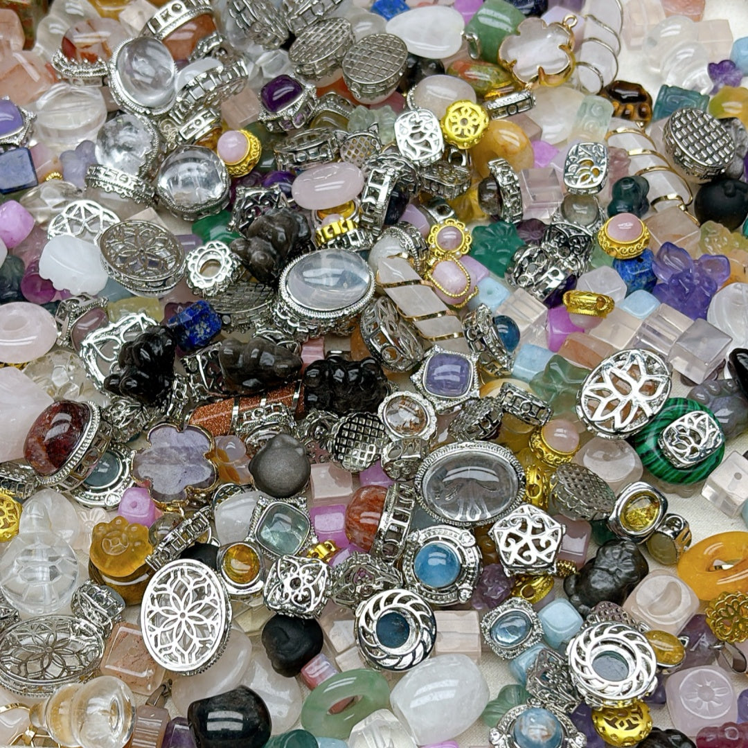 多種類天然石パーツ - 自然な風合いのDIY素材 23番