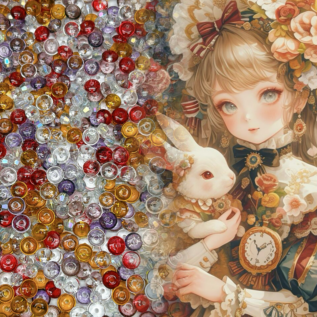 96番 夢のお茶会 | アリス・ヴィンテージテーマ ガラスビーズ DIYハンドメイドアクセサリーパーツ