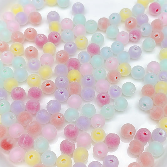 A820 新作アクリルストライプビーズ – カラフルでポップな印象の爽やかハンドメイドパーツ