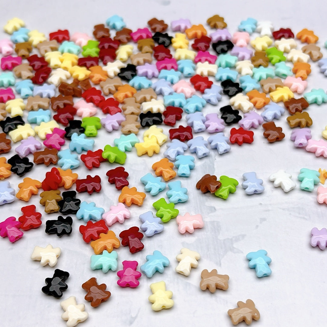 A668  大粒アクリルピーナッツビーズ＆その他パーツセット - 軽やかでバリエ豊かなDIY素材
