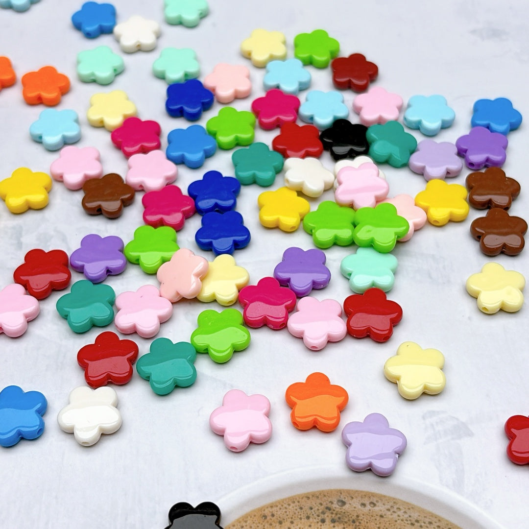 A668  大粒アクリルピーナッツビーズ＆その他パーツセット - 軽やかでバリエ豊かなDIY素材
