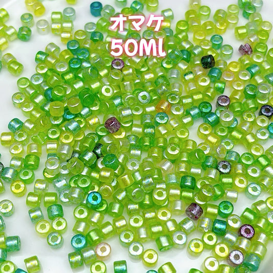 A823  グリーン系アクリルパーツセット – ナチュラルで爽やかな手作り素材、形も豊富で創作に最適